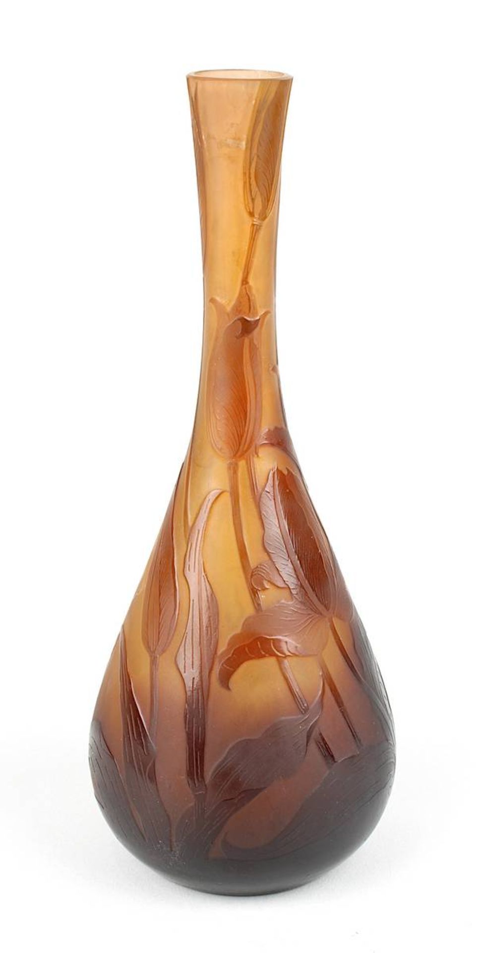 Nicolas, Paul (Laval-sur-Valogne 1875-1952 Nancy), Jugendstil-Vase mit Tulpendekor, D'Argental, matt - Image 4 of 4