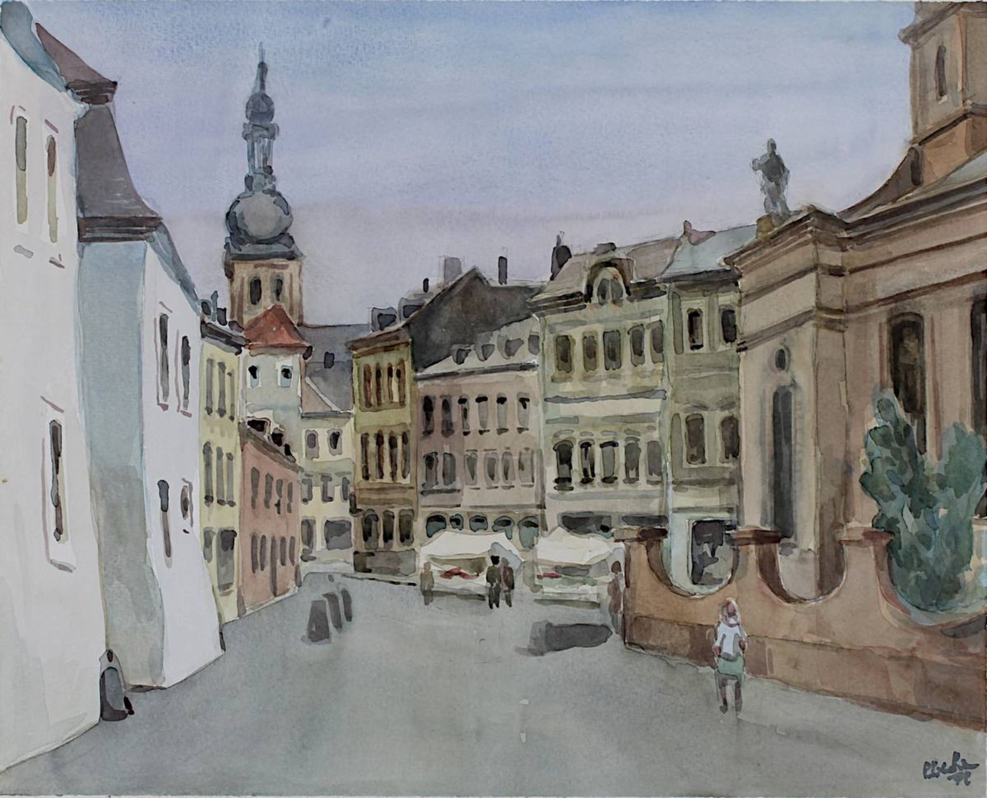 Eberle, Richard (Sulzbach-Altenwald 1918 - 2001 Saarbrücken), Blick in die Saarbrücker - Image 2 of 3