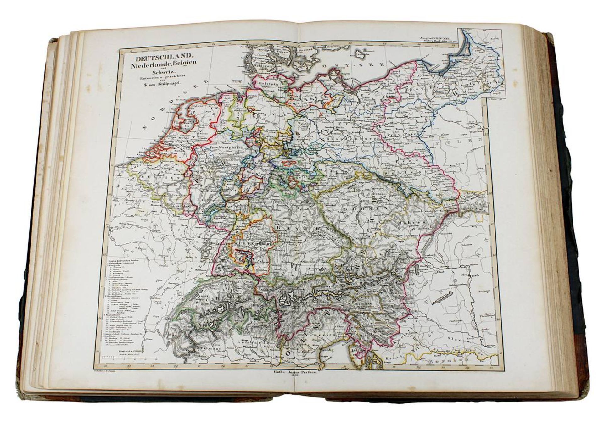 Stieler, Adolf Hand-Atlas, über alle Teile der Erde u. über das Weltgebäude, vollständige Ausgabe - Image 2 of 2