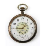 Silberne Omega Taschenuhr, defekt, Schweiz um 1900, Gehäuse aus 800er Silber, innen gepunzt mit