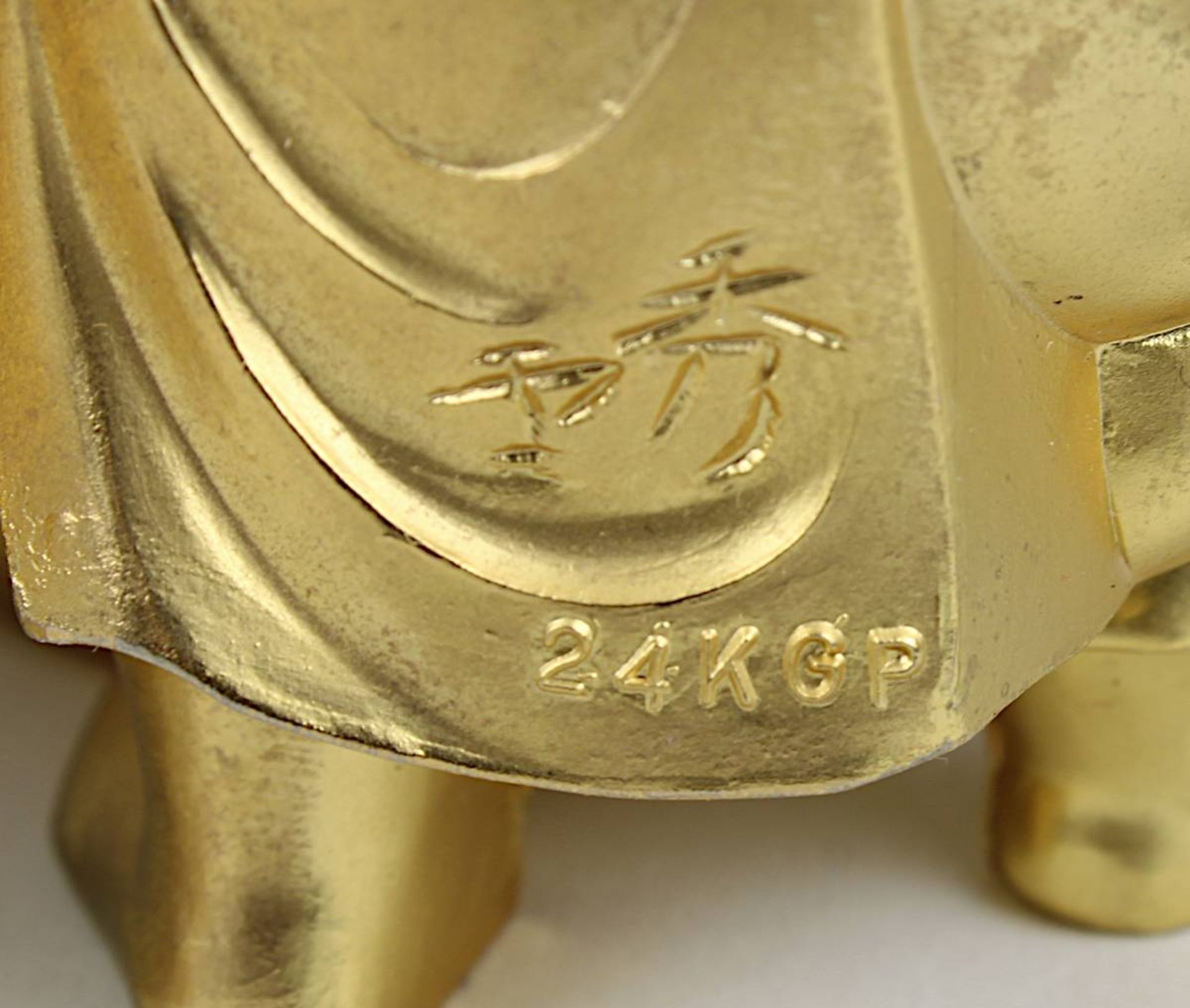 Zwei der sieben Glücksgötter, vergoldete Kupferlegierung, Takaoka, Japan neuzeitlich, H 10 bzw. 8 - Image 4 of 4
