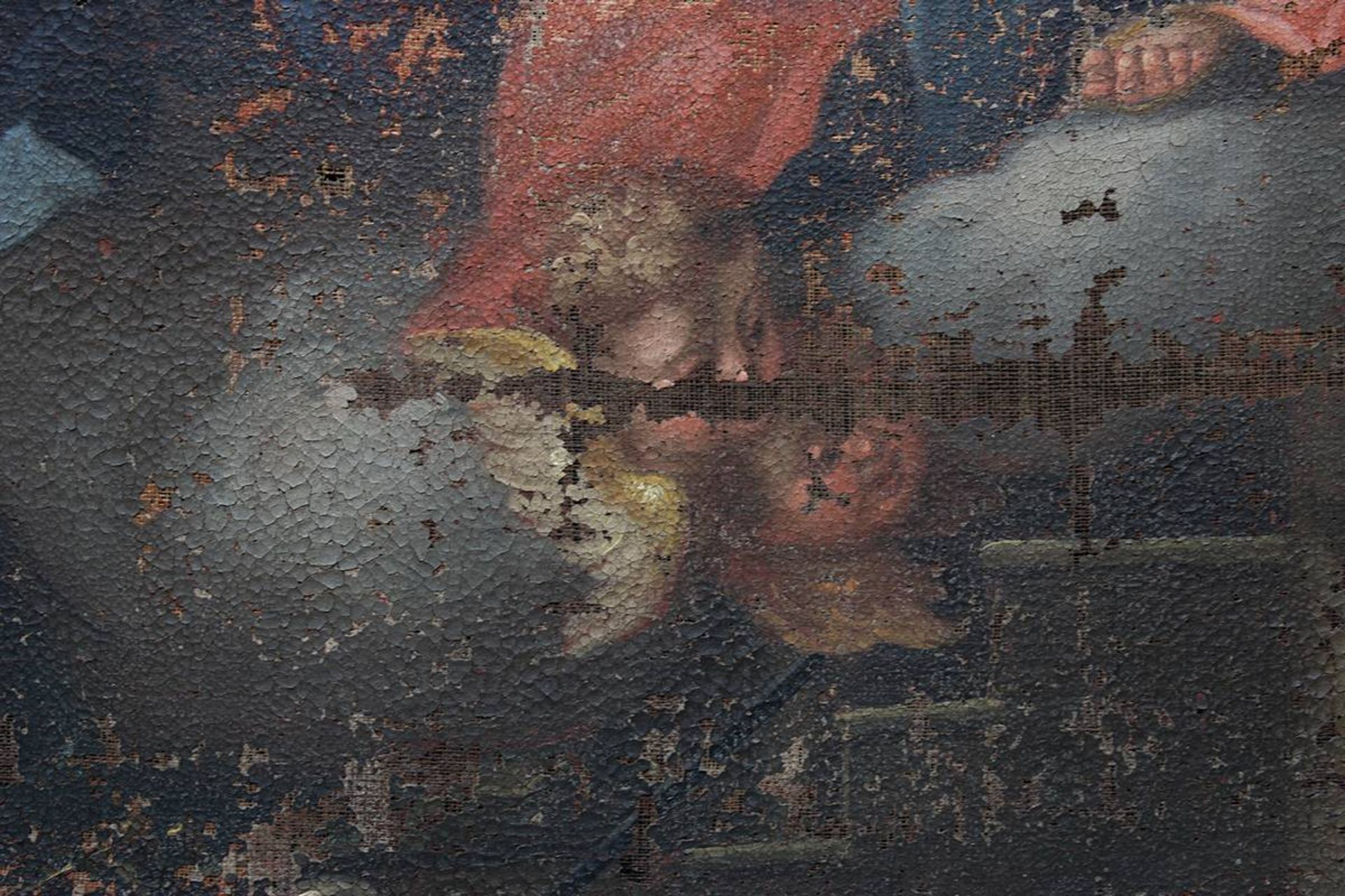 Barockmaler, Italien 17. Jh., Maria mit Jesusknaben und Engeln, im Vordergrund Alexius von Edessa, - Image 6 of 7