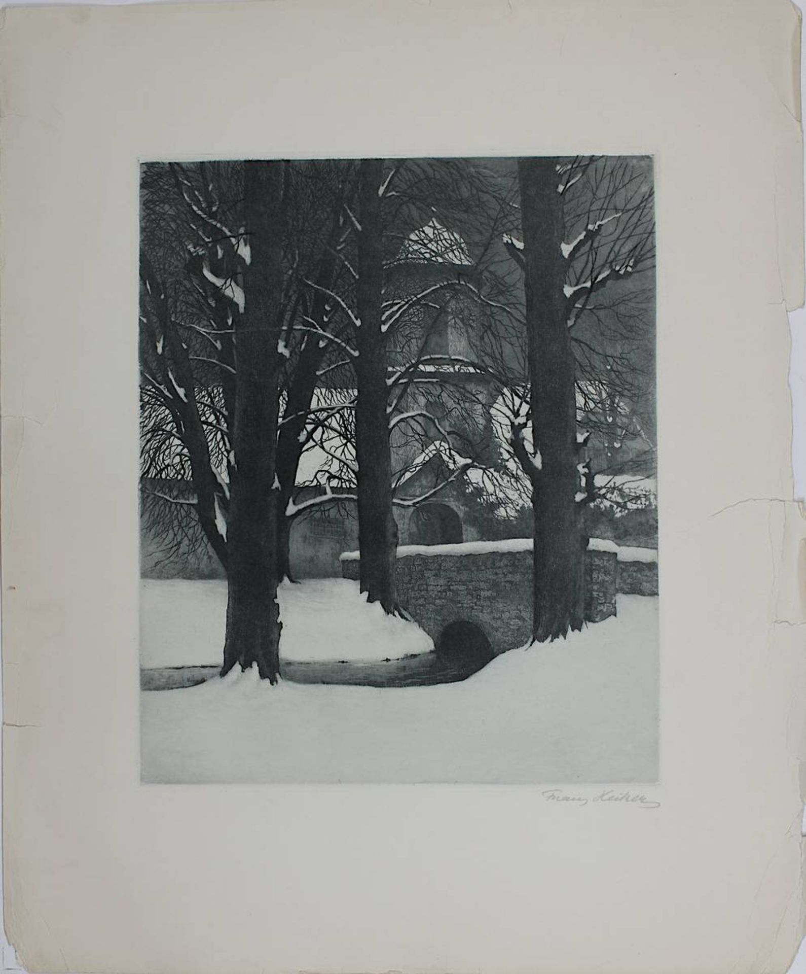 Heiken, Franz (geb. 1900  - ?), acht Radierungen meist mit Landschaftsmotiven, teils mit Architektur - Image 7 of 7