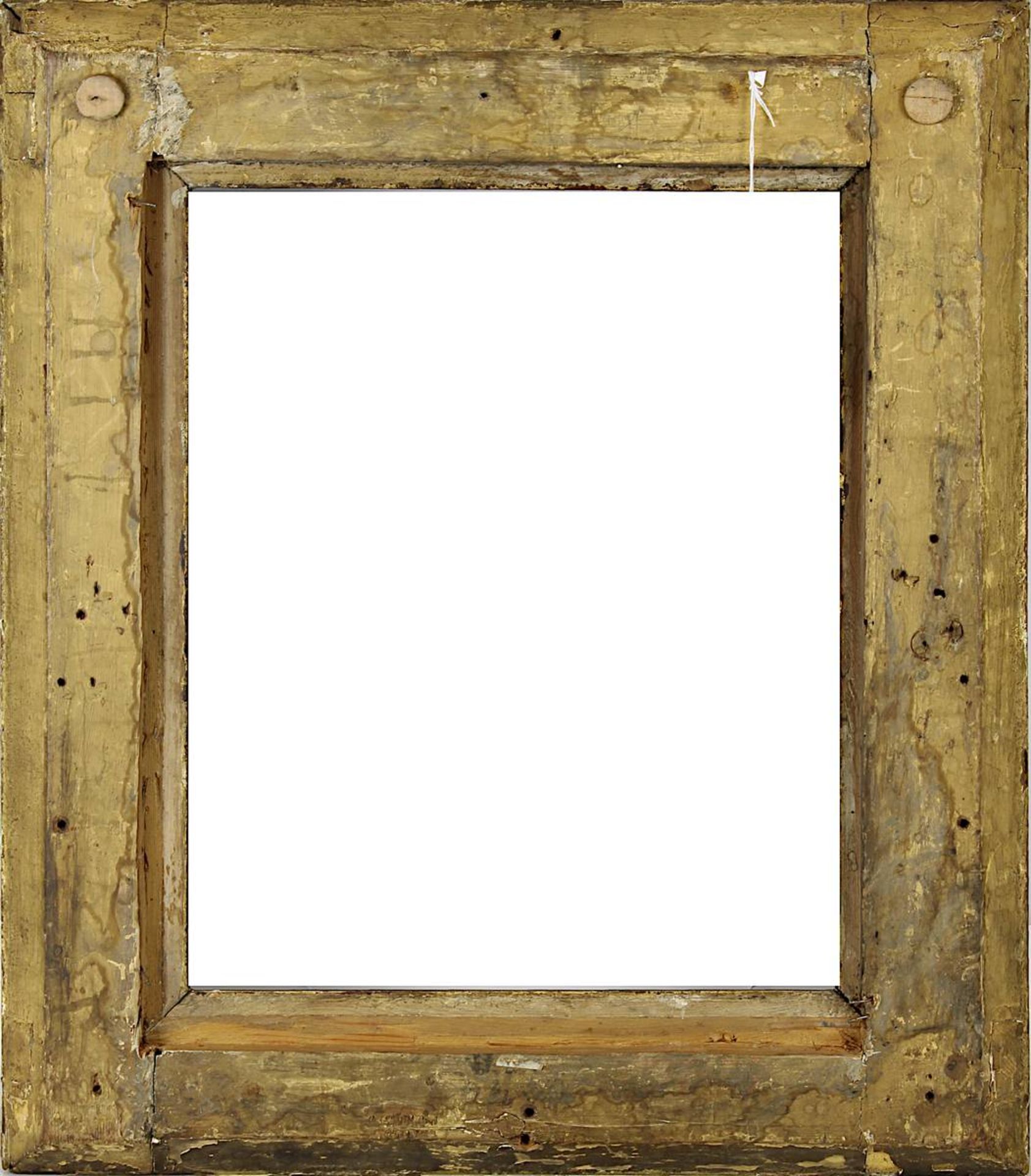 Dekorativer Prunkrahmen, 19. Jh., Holz profiliert, stuckiert u. vergoldet, mit Palmett- u. - Bild 2 aus 2