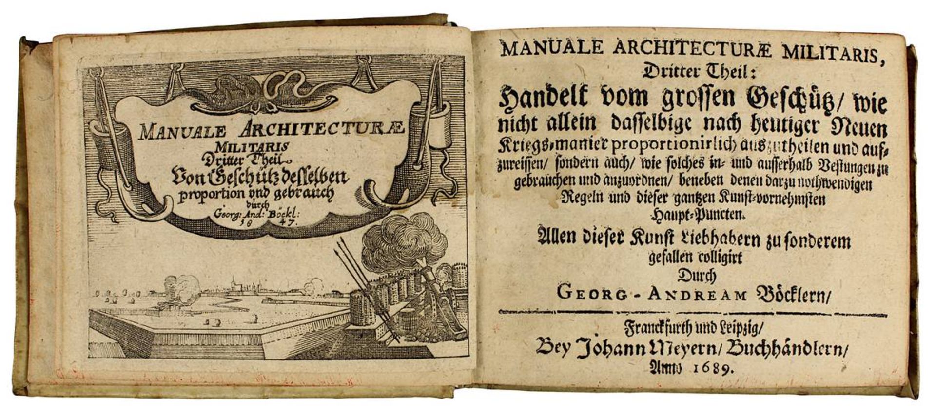 Böckler, Georg Adam "Manuale Architecturae Militaris", 3. u. 4. Teil, Dritter Theil: Handelt vom