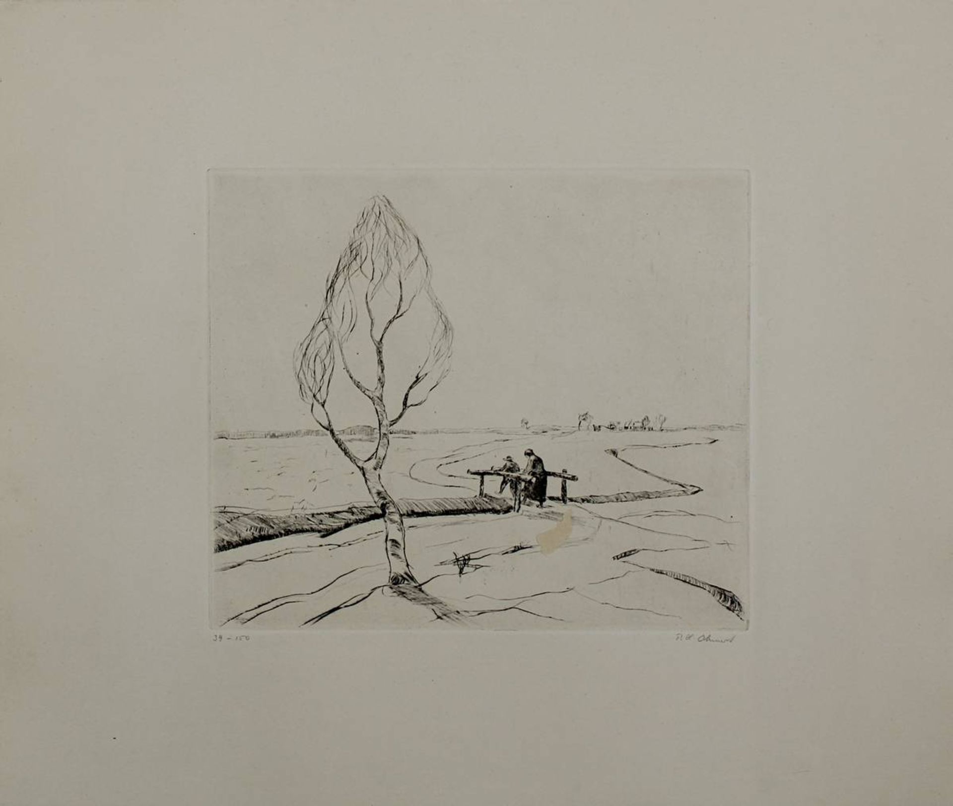 Ohmert, Paul-Hans (Zielenzig 1890 - 1960 Oberstdorf), 22 Radierungen: "Überschwemmung" (3 Stück), " - Image 15 of 22