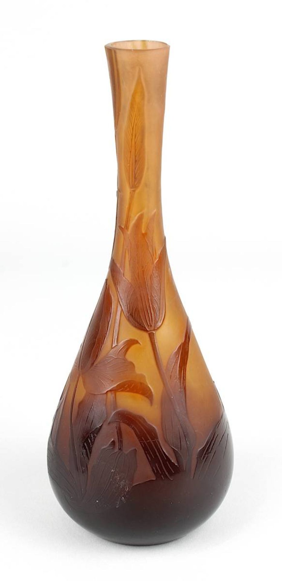 Nicolas, Paul (Laval-sur-Valogne 1875-1952 Nancy), Jugendstil-Vase mit Tulpendekor, D'Argental, matt - Image 2 of 4