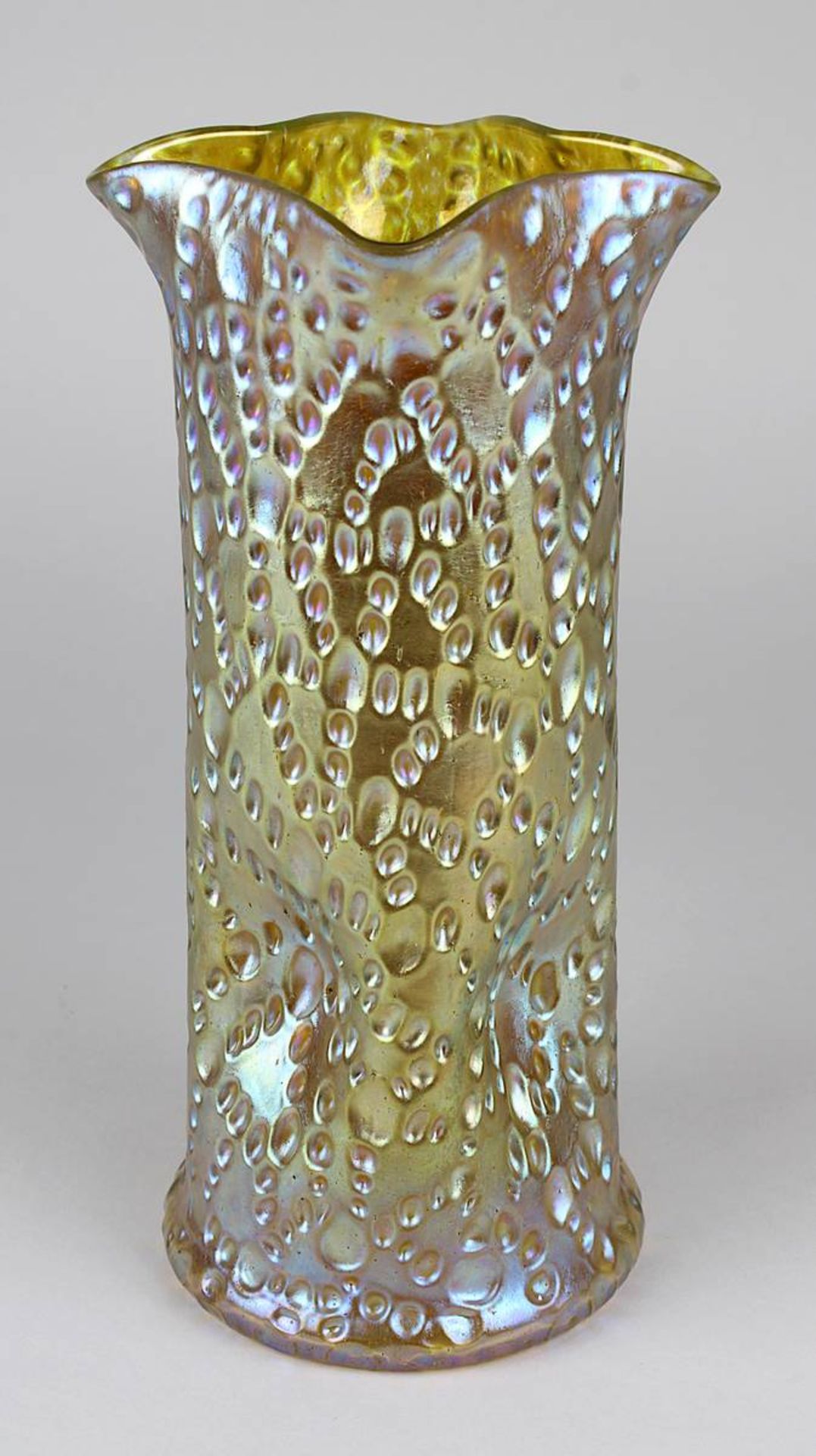 Große Jugendstil Lötz Diaspora-Vase, Klostermühle Böhmen um 1902, Dekor Diaspora, Grund candia, - Bild 4 aus 5