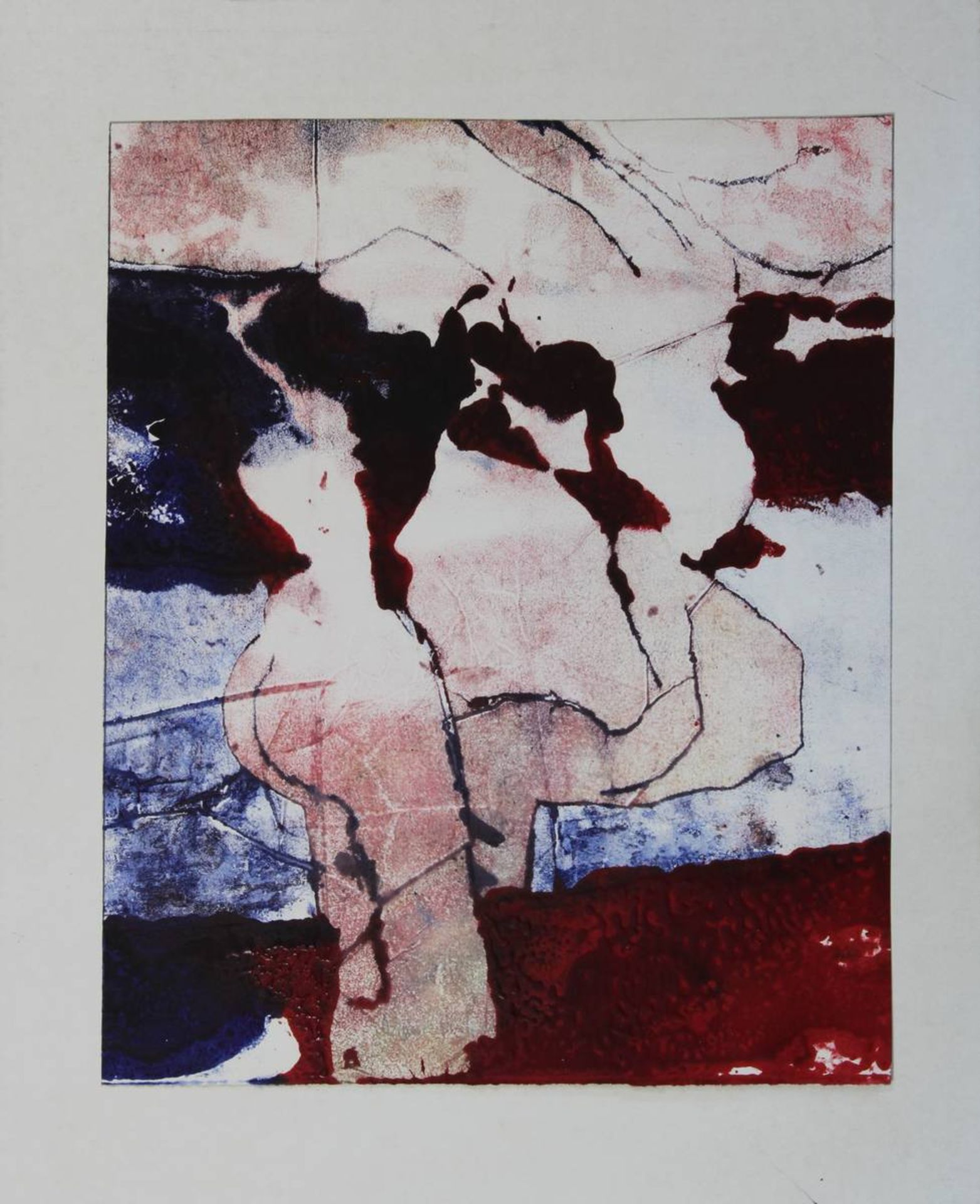 Chicaud, Pierre (geb. Colmar 1942), 2 Farbkompositionen, Mischtechnik auf Papier, das eine Blatt - Image 3 of 6