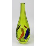 Kosta Boda Vase, Schweden, Entwurf Gunnel Sahlin 1992, limitierte Auflage, flaschenförmiger leicht
