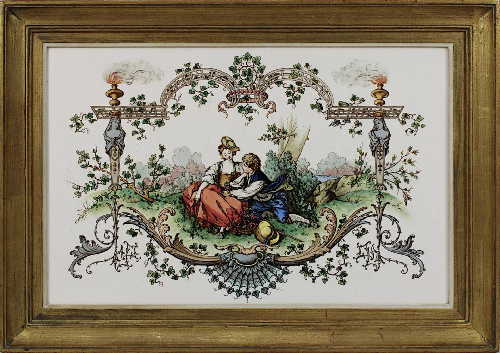Villeroy & Boch Keramik-Wandbild und Fischplatte, Mettlach um 1890: Ovale Fischservierplatte, - Bild 3 aus 3