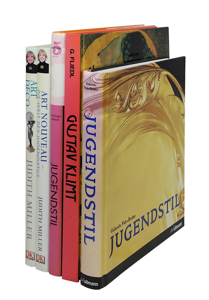 Fünf Bücher zu Jugendstil Art Déco, 2. H. 20. Jh., Sembach, K. "Jugendstil Die Utopie der