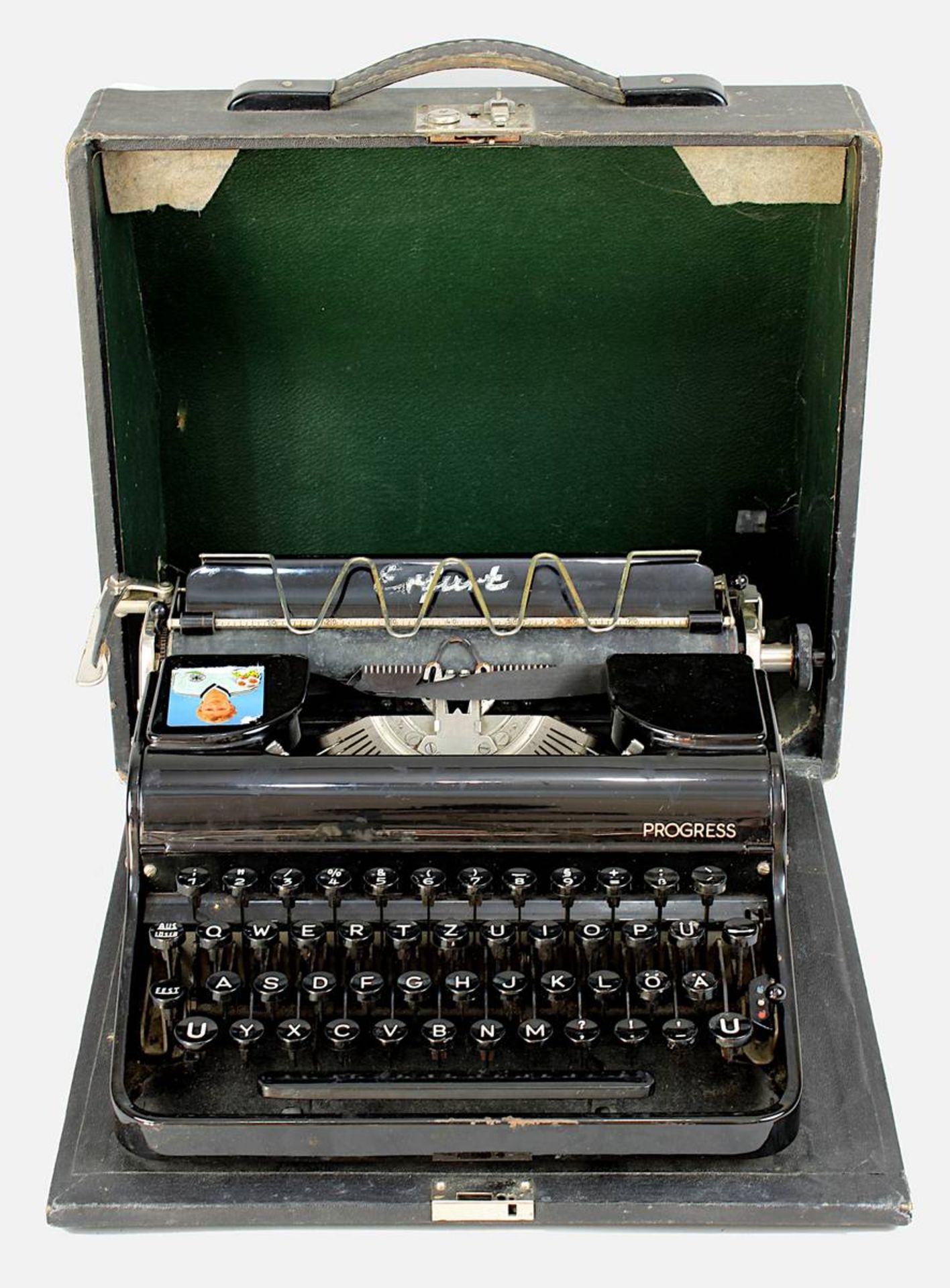 Vier Schreibmaschinen, 1. H. 20. Jh.: Olympia, Modell 8, Olympia Büromaschinenwerke A.G. Erfurt, - Image 2 of 5