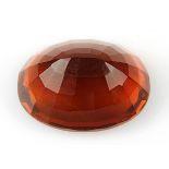 Palmeira-Citrin, Brasilien, 9,94 ct, dunkelorange-braun, oval, facettiert, 15,8 x 12,8 mm, T 8,8 mm.