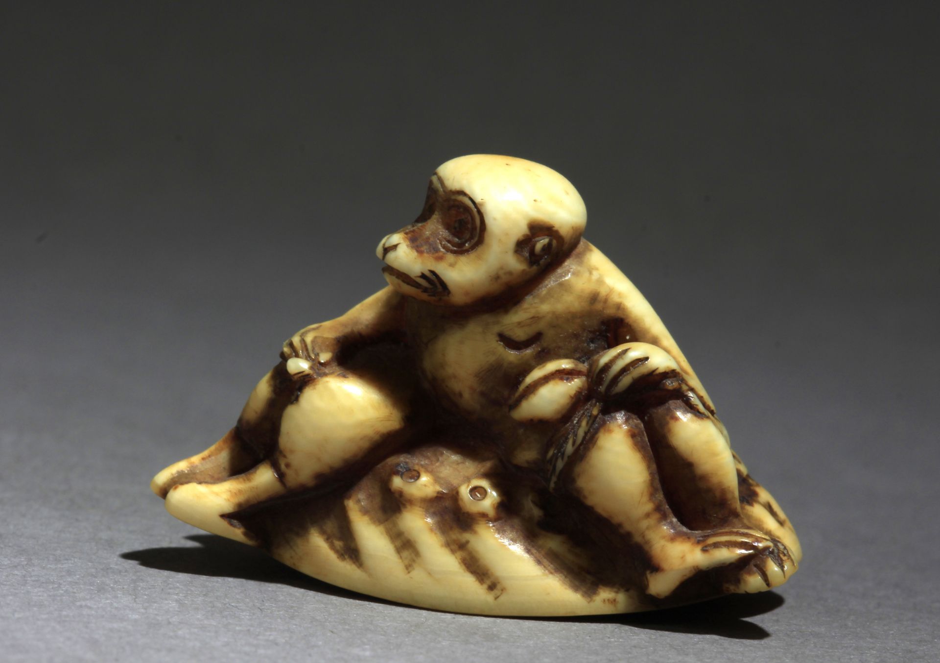 A 19th century Japanese netsuke from Meiji period - Image 2 of 7