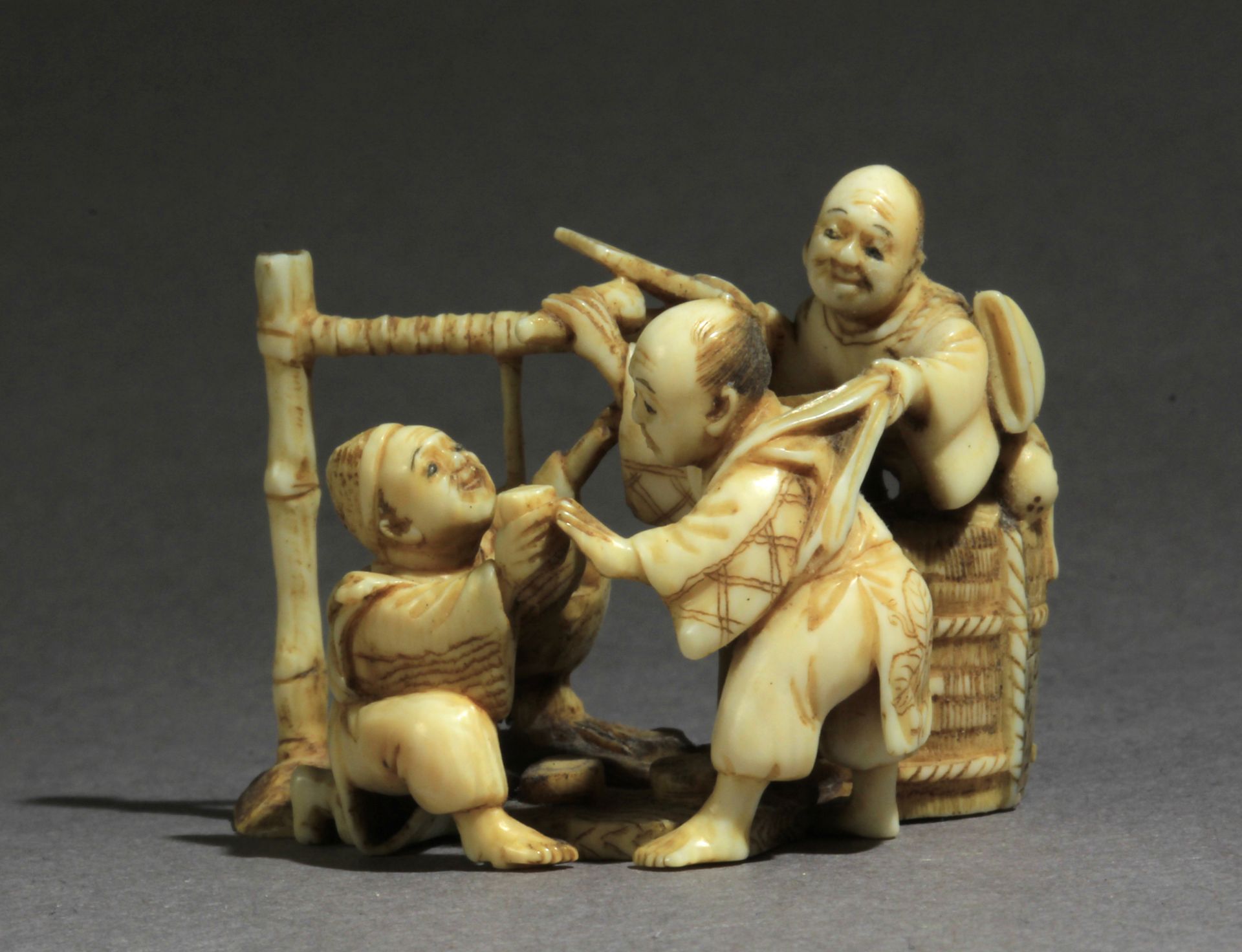 A late 19th century Japanese netsuke-okimono from Meiji period