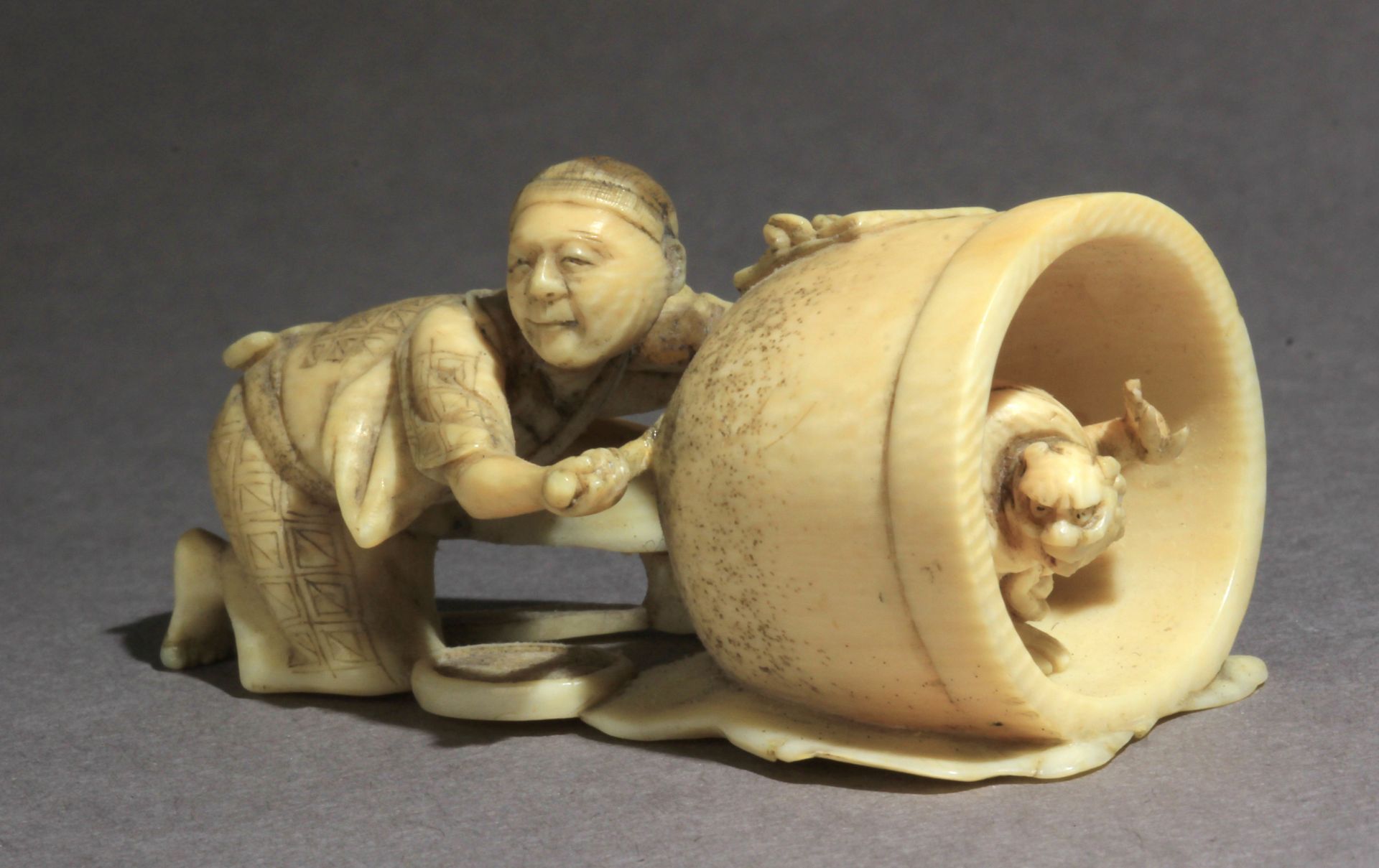 A mid 19th century netsuke-okimono from Edo-Meiji period