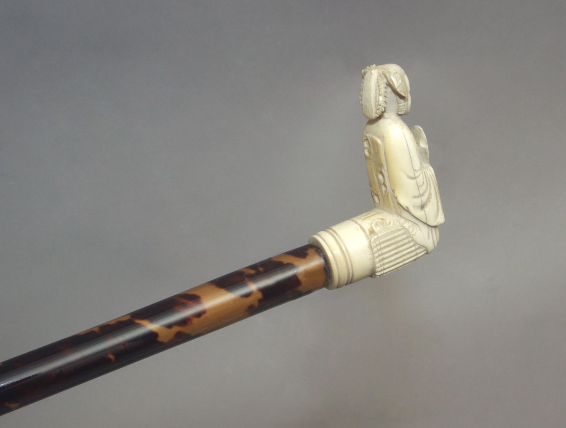 A first third of 20th century ivory handled dress cane - Bild 5 aus 9