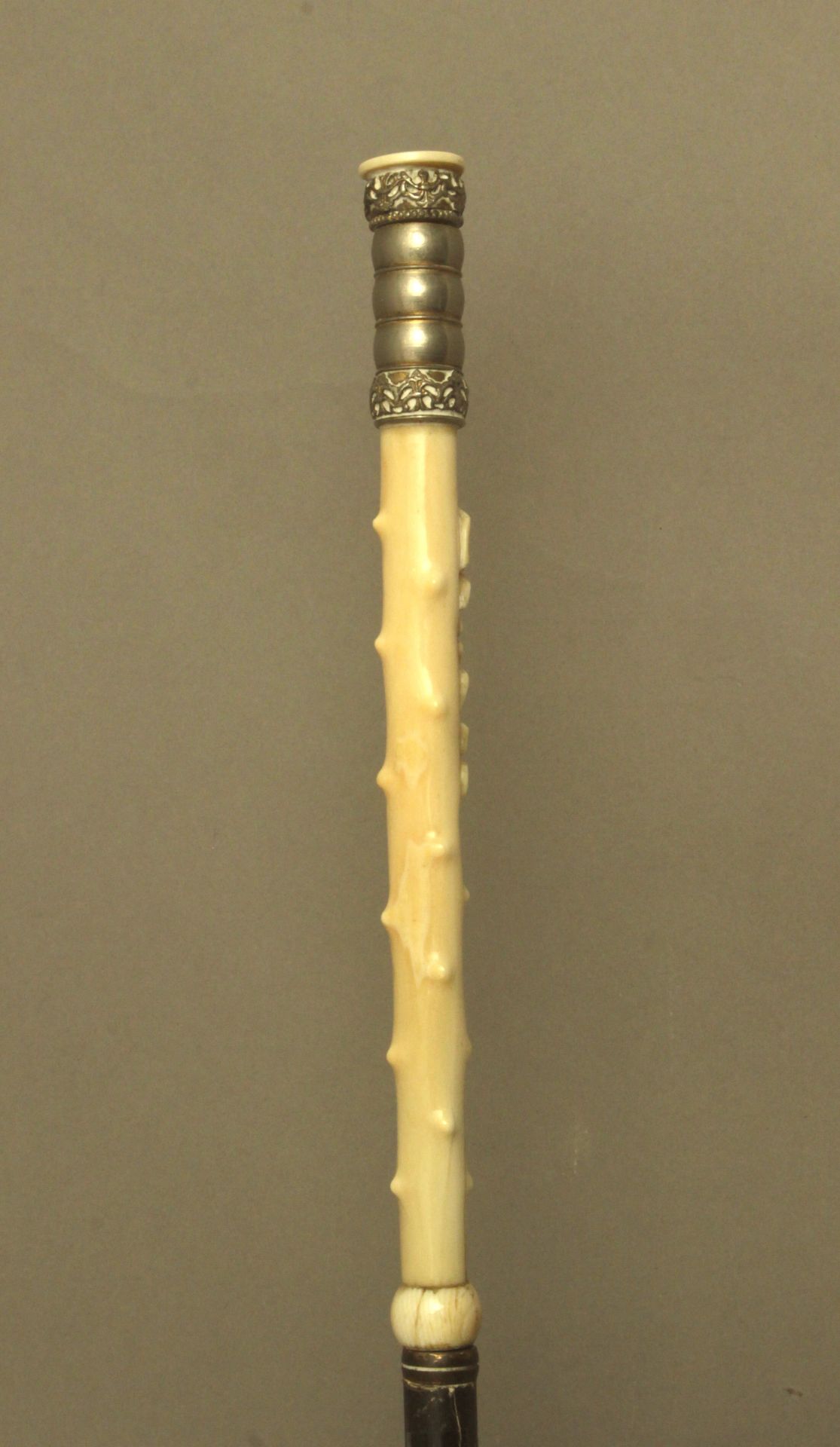 An ivory handled walking stick circa 1900 - Bild 4 aus 9