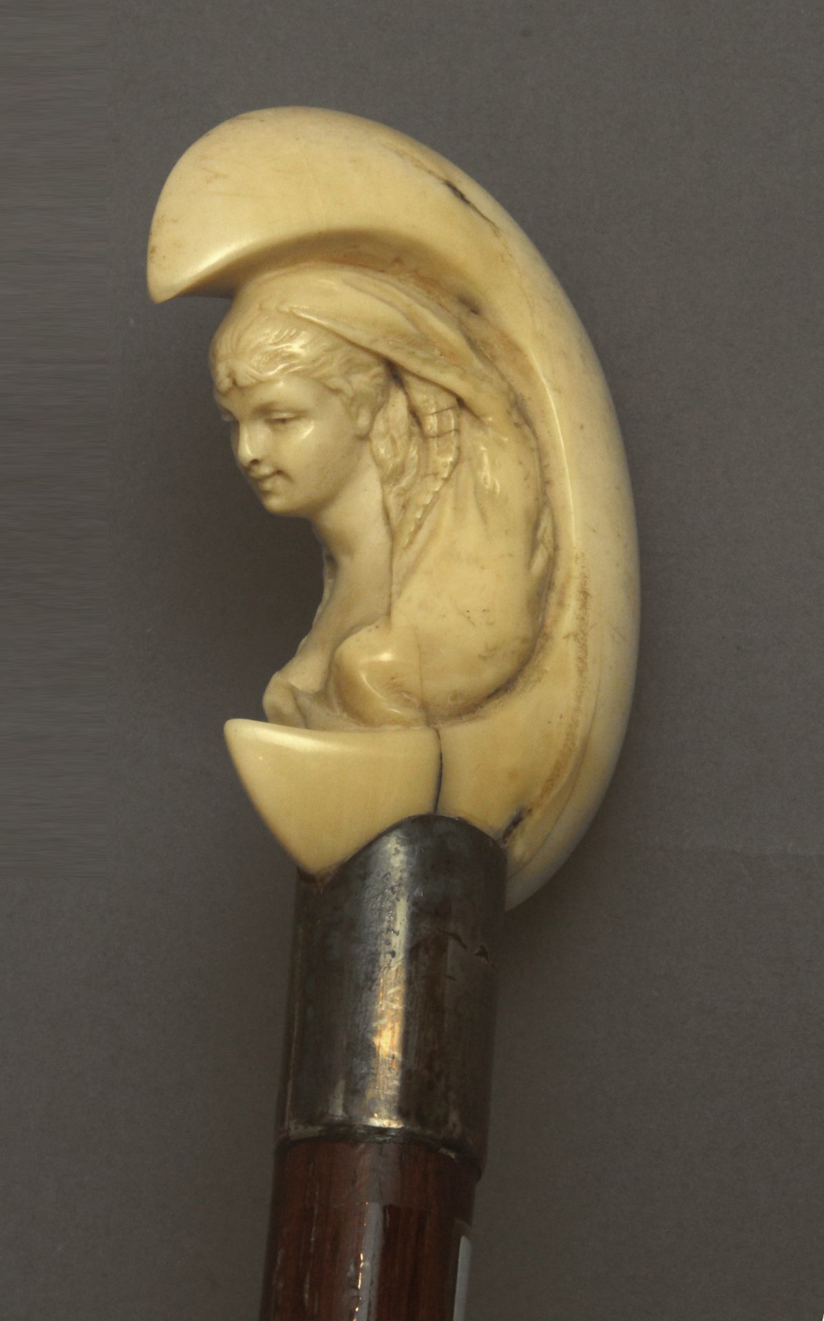 An ivory handled wlaking stick