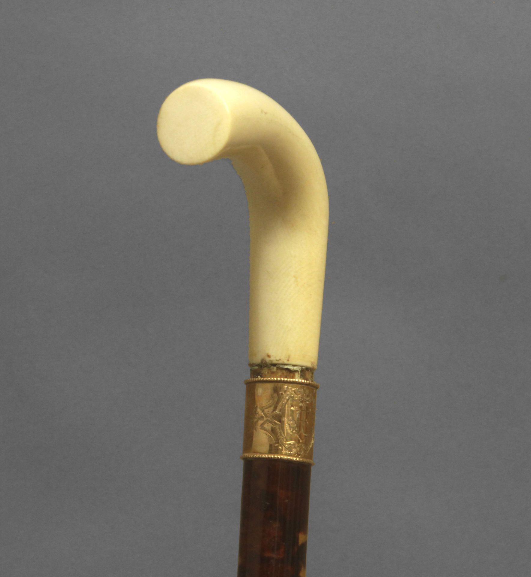A first half of 20th century ivory handled dress cane - Bild 3 aus 6