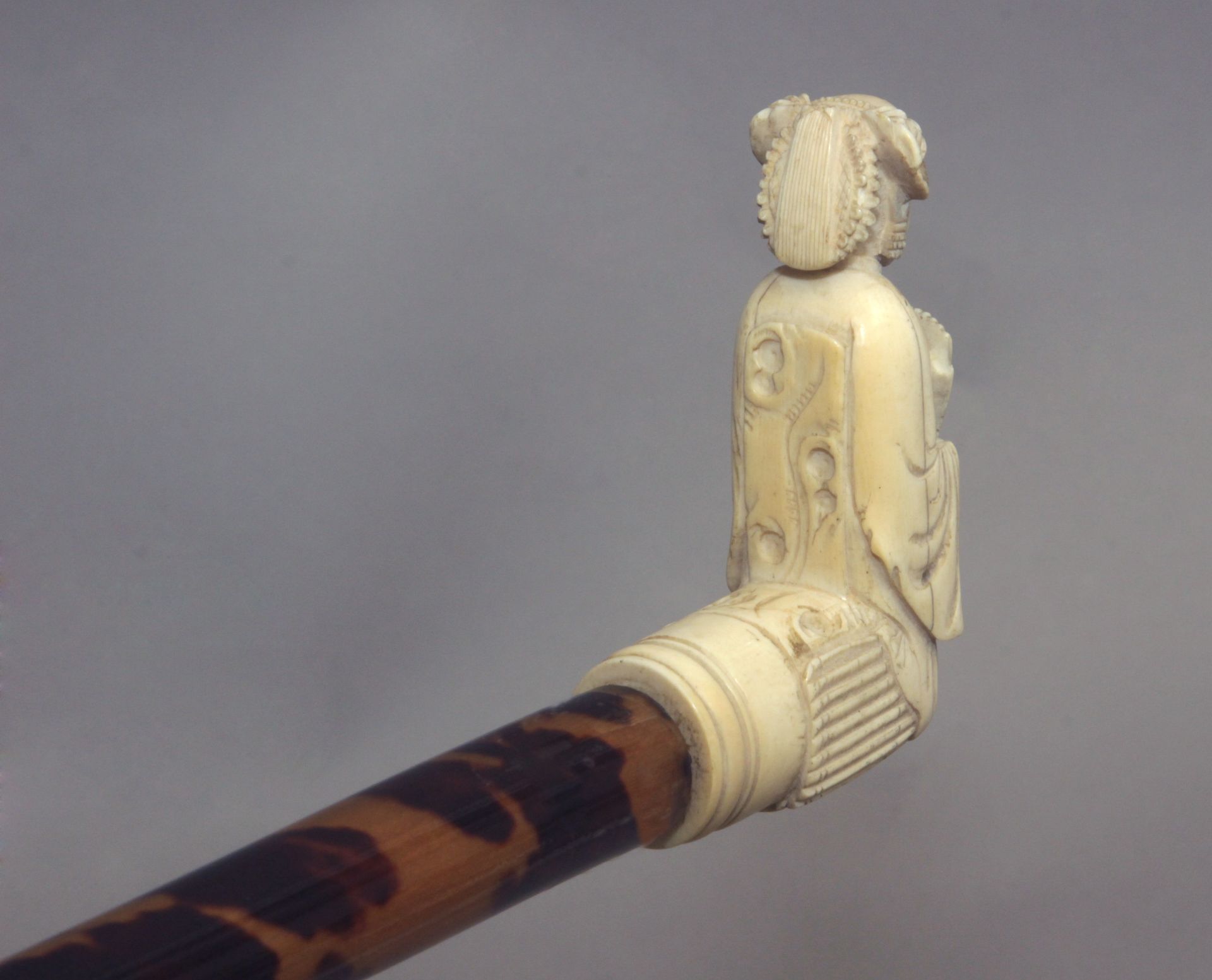 A first third of 20th century ivory handled dress cane - Bild 6 aus 9