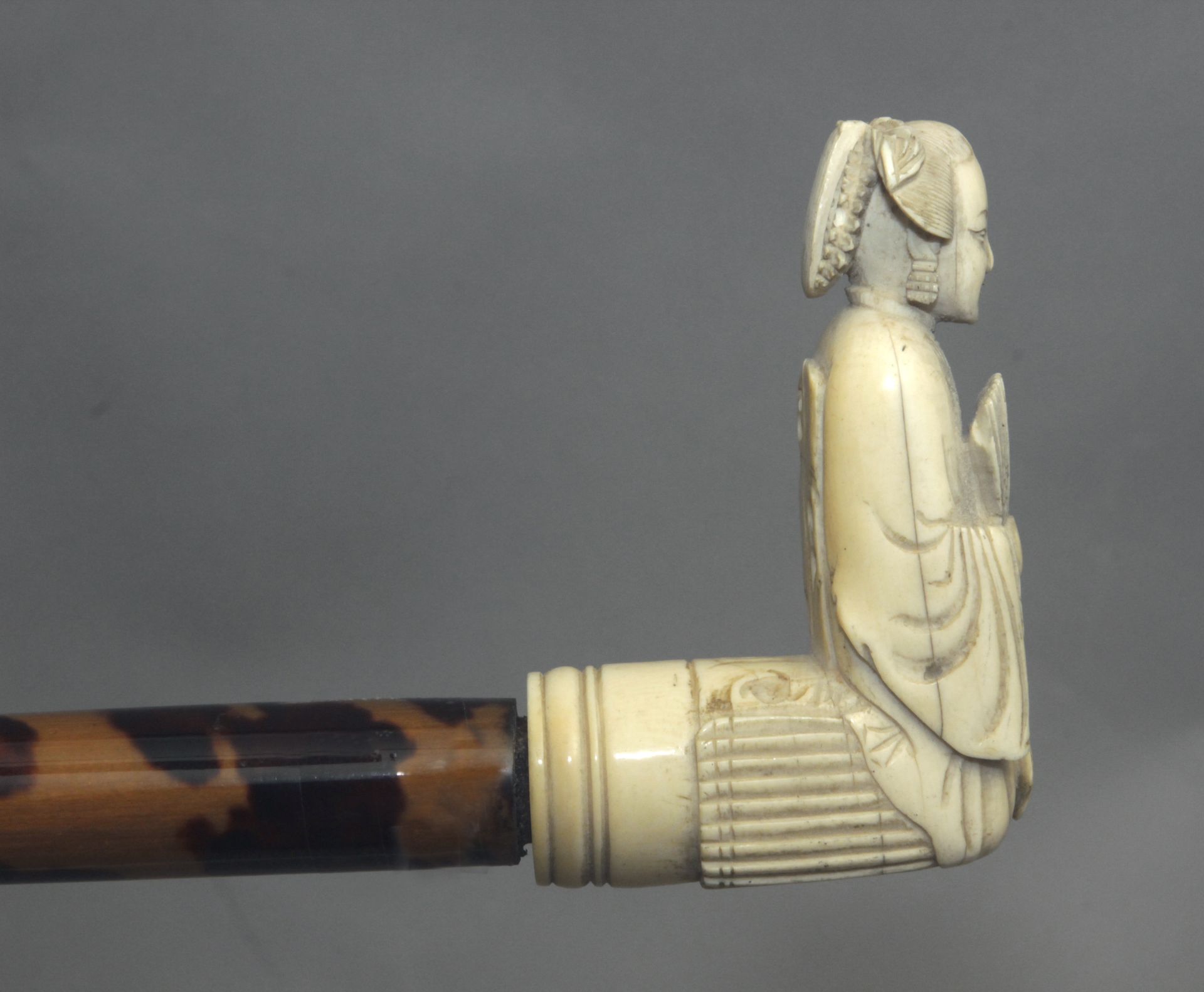 A first third of 20th century ivory handled dress cane - Bild 7 aus 9