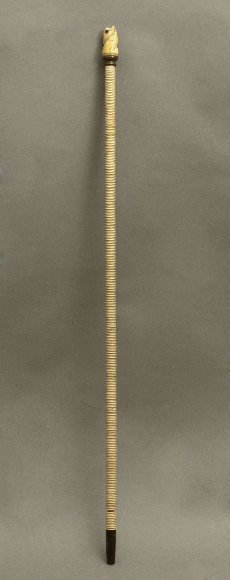 An ivory handled walking stick circa 1900 - Bild 3 aus 7