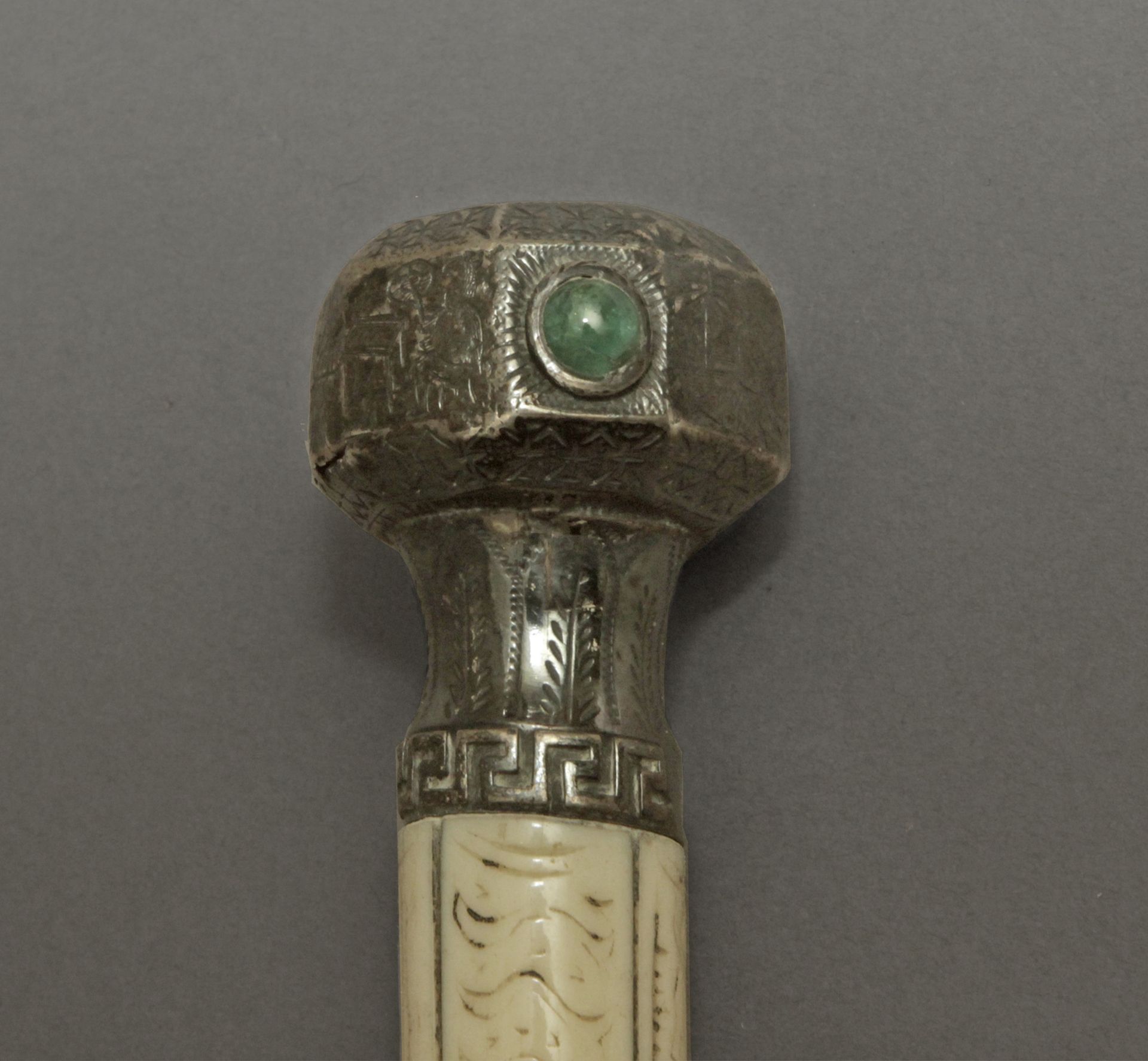 A 19th century Scottish silver and ivory handle dress cane - Bild 5 aus 5