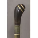 A 20th century knobstick handle walking stick