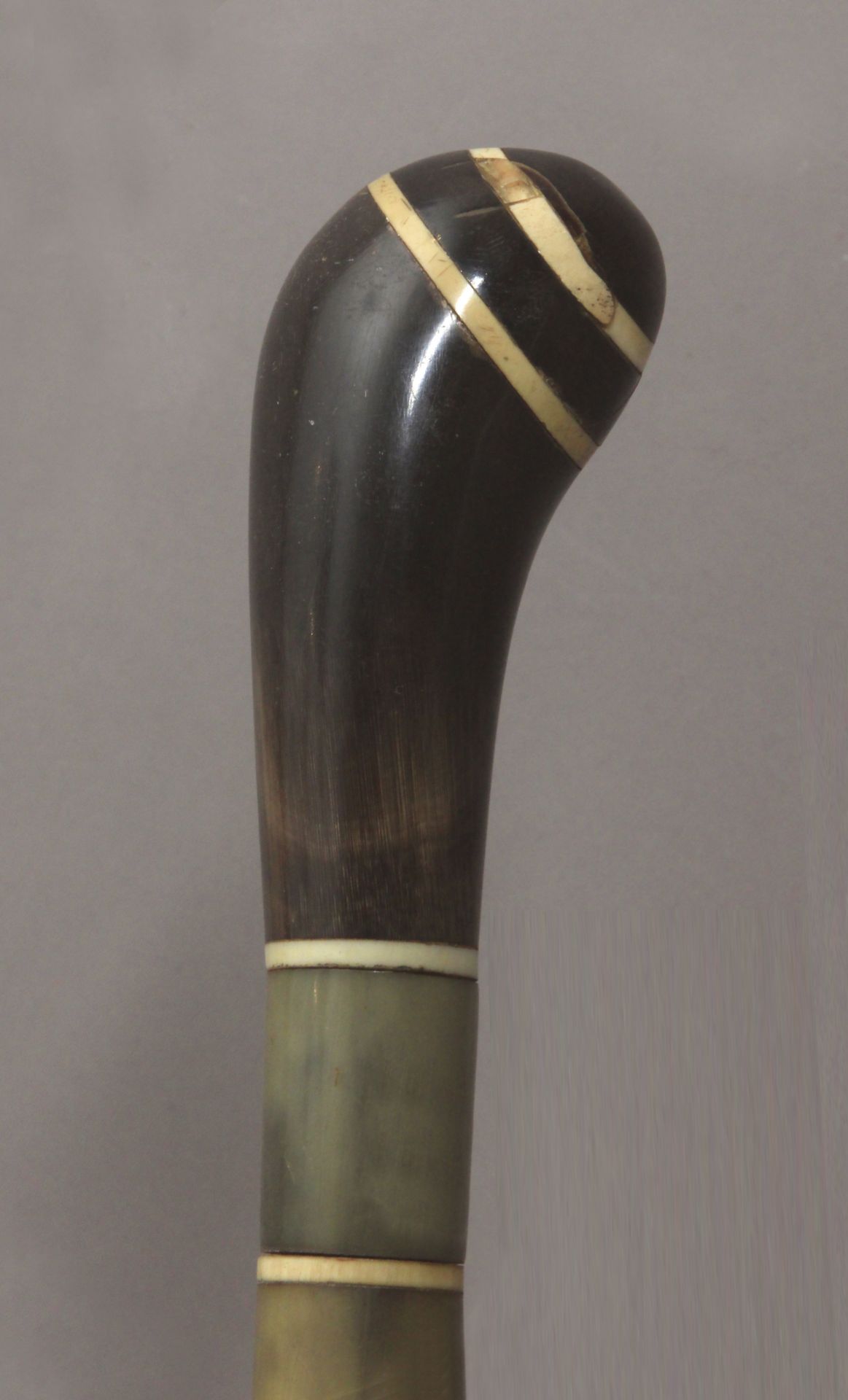 A 20th century knobstick handle walking stick