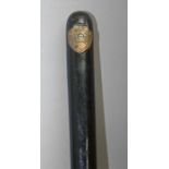 A 19th century probably English Luce Hoking's patent walking stick. Having an ebonized shaft