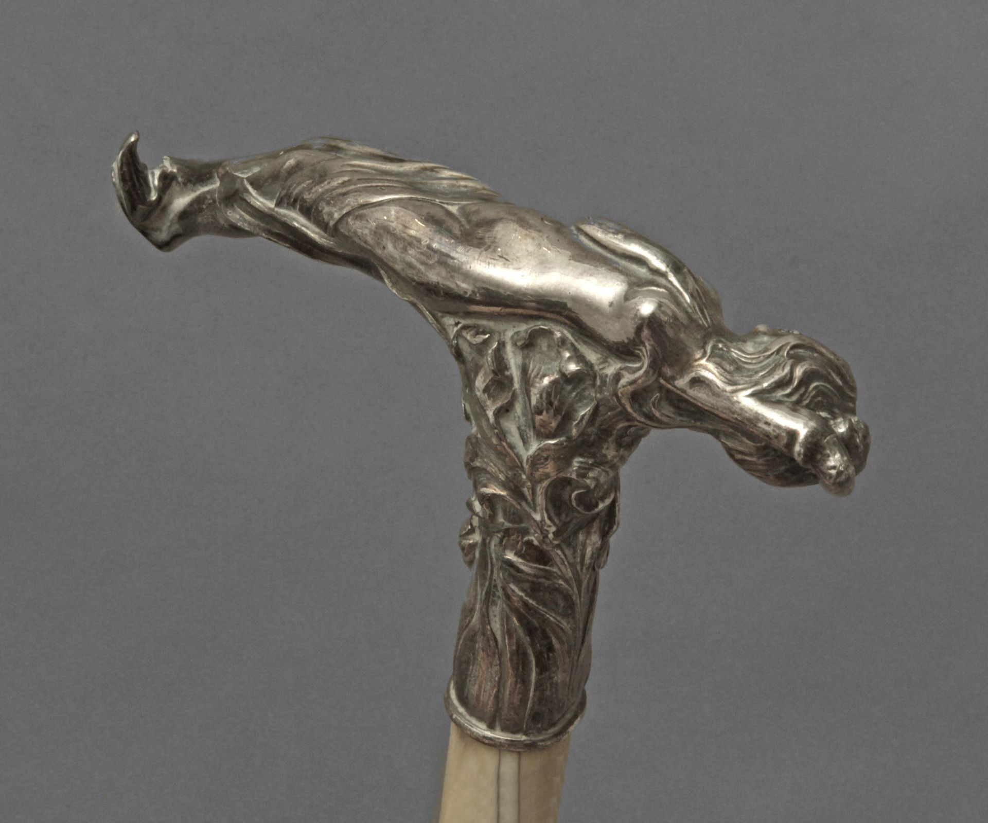 A 19th century silver handled dress cane, probably Germany - Image 9 of 13