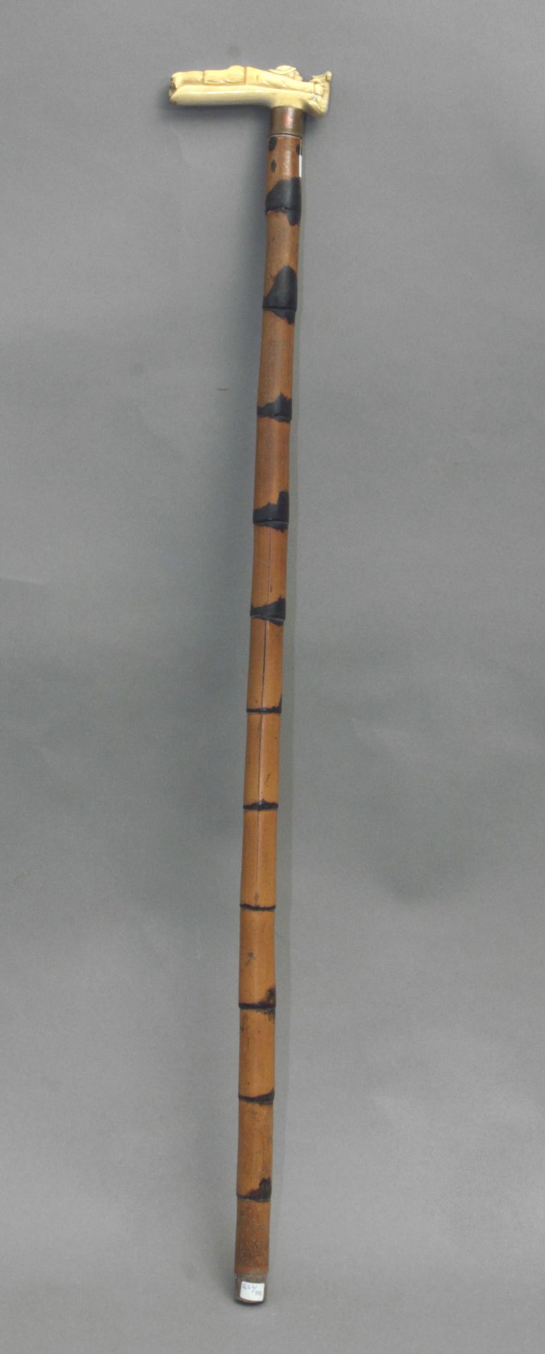An ivory handled walking cane, Central Europe, 19th century - Bild 3 aus 8