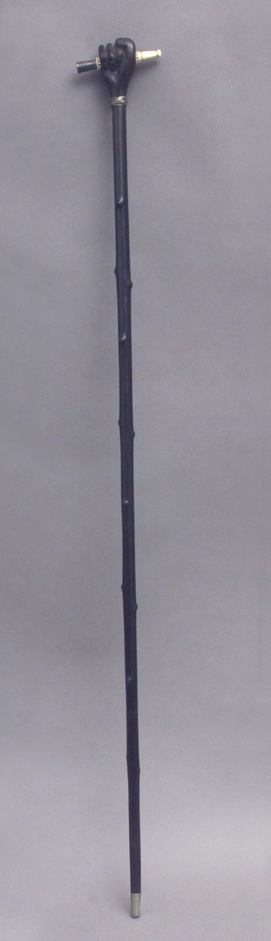 A probably Anglo-Indian walking cane circa 1900 - Bild 3 aus 4