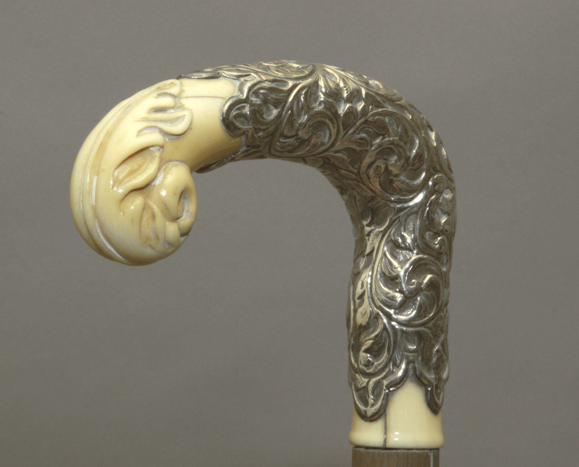An ivory handled dress cane circa 1900