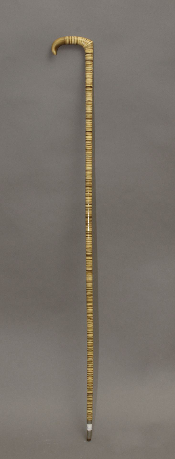 A horn and antler sample walking stick circa 1900 - Image 3 of 5