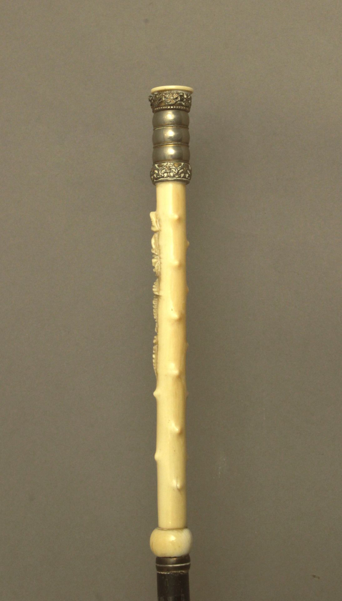 An ivory handled walking stick circa 1900 - Bild 3 aus 9