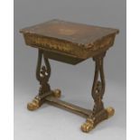 A late 19th century Chinese Export sewing table