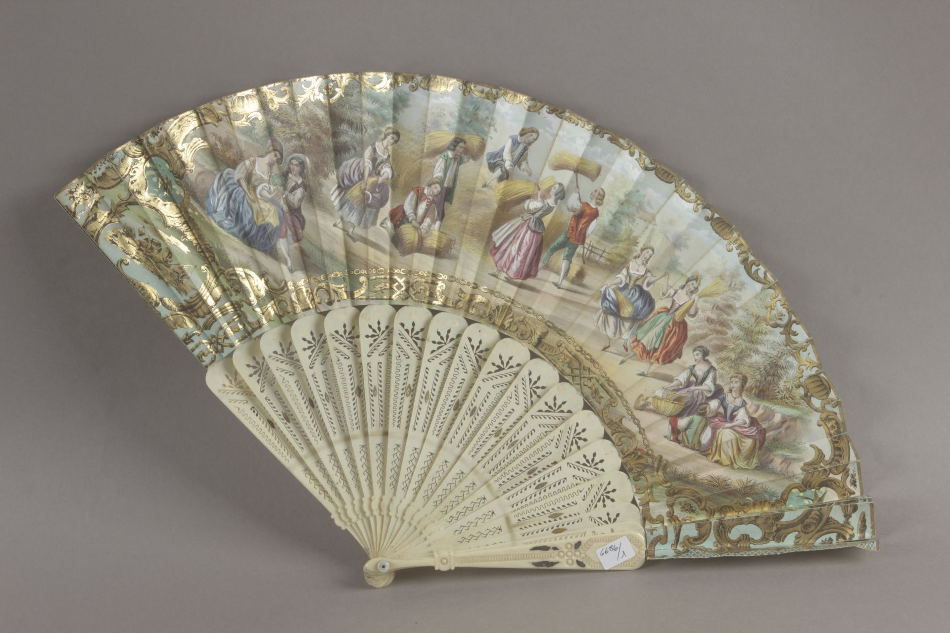 A 19th century French Empire period hand fan