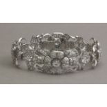 A diamond bracelet circa 1960 with a platinum setting