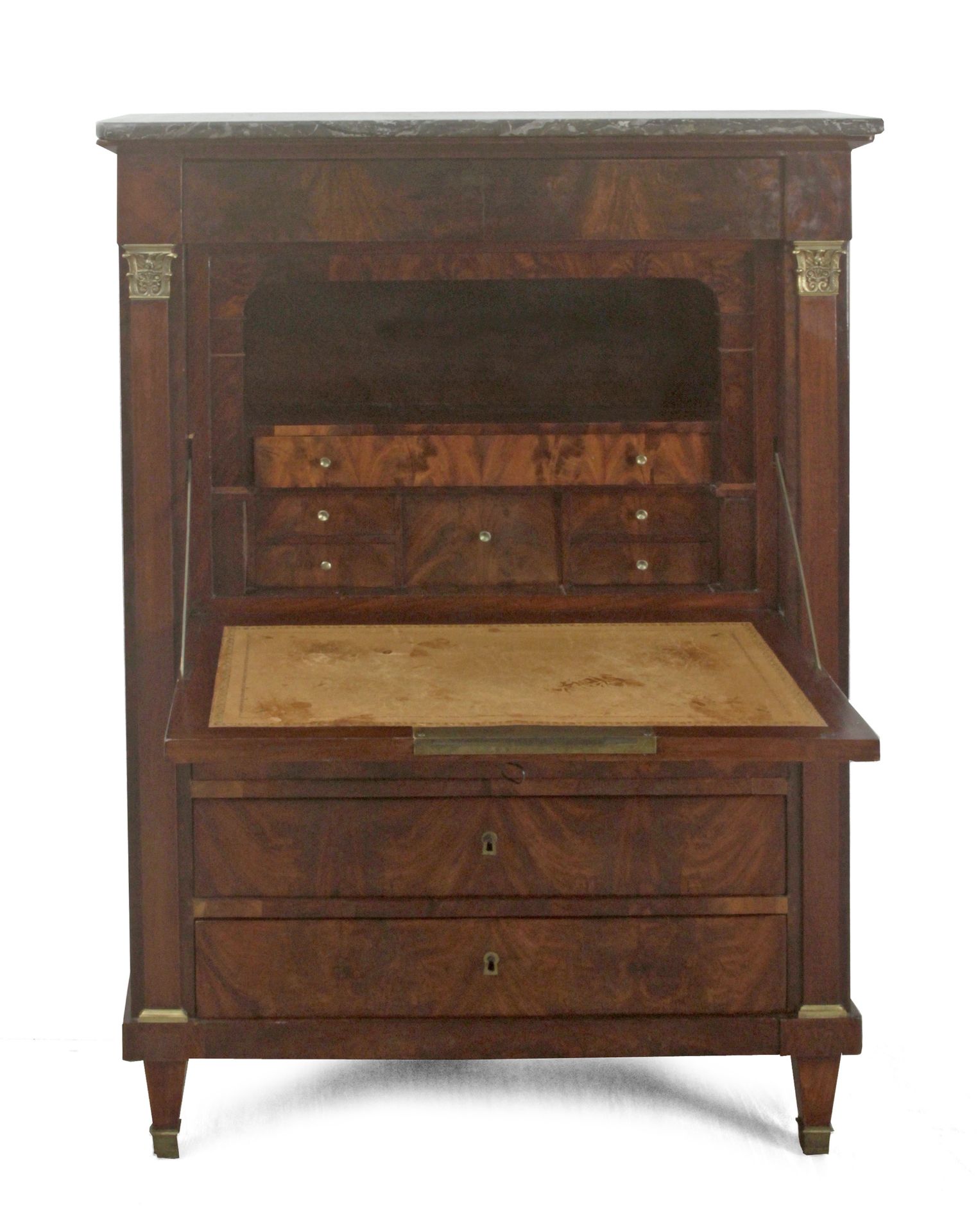 A 19th century fernandino mahogany secrétaire à abattant