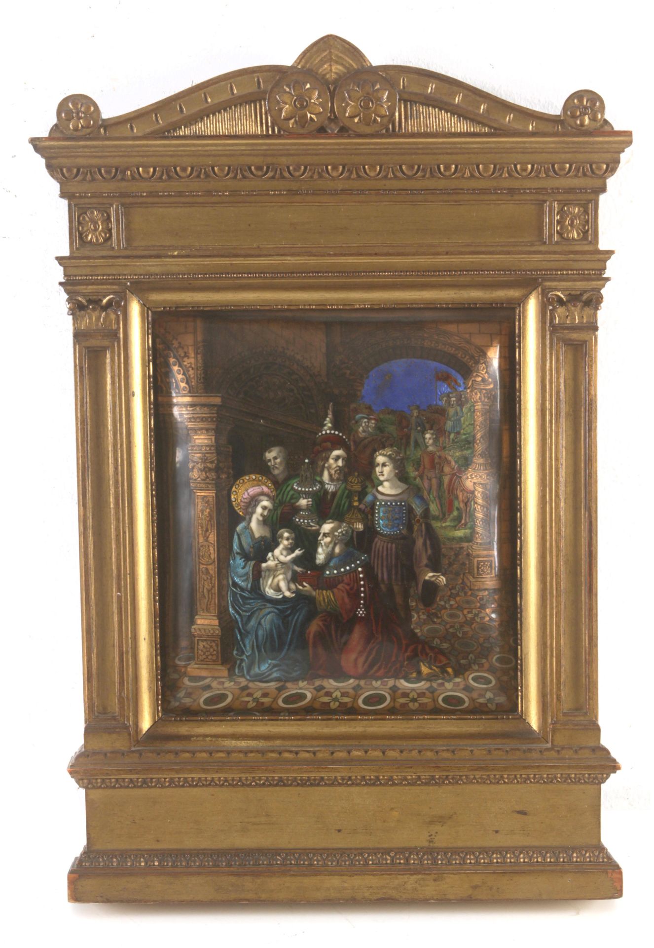 A 19th century devotional plaque in Limoges enamel - Bild 2 aus 4