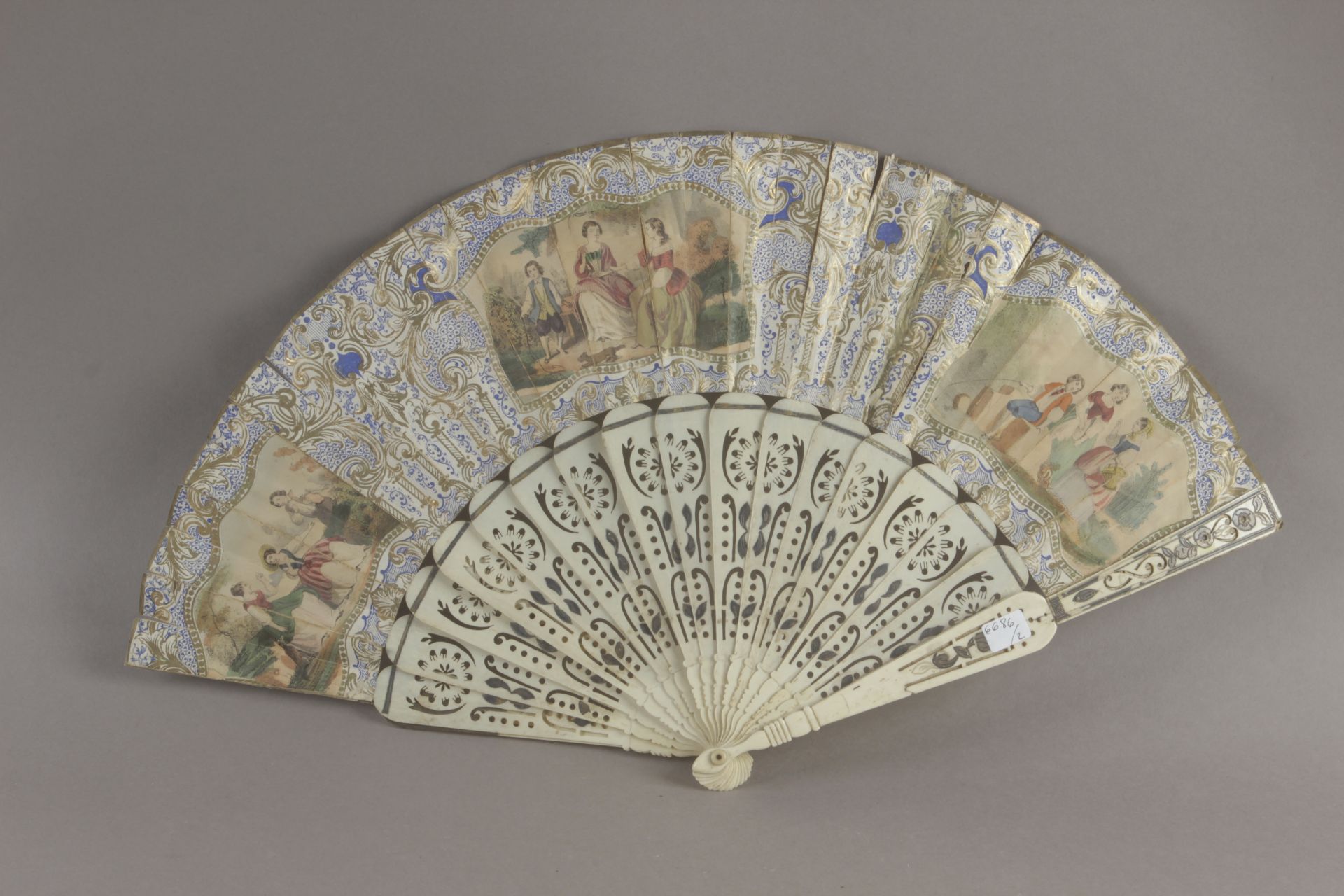 A 19th century French Empire hand fan