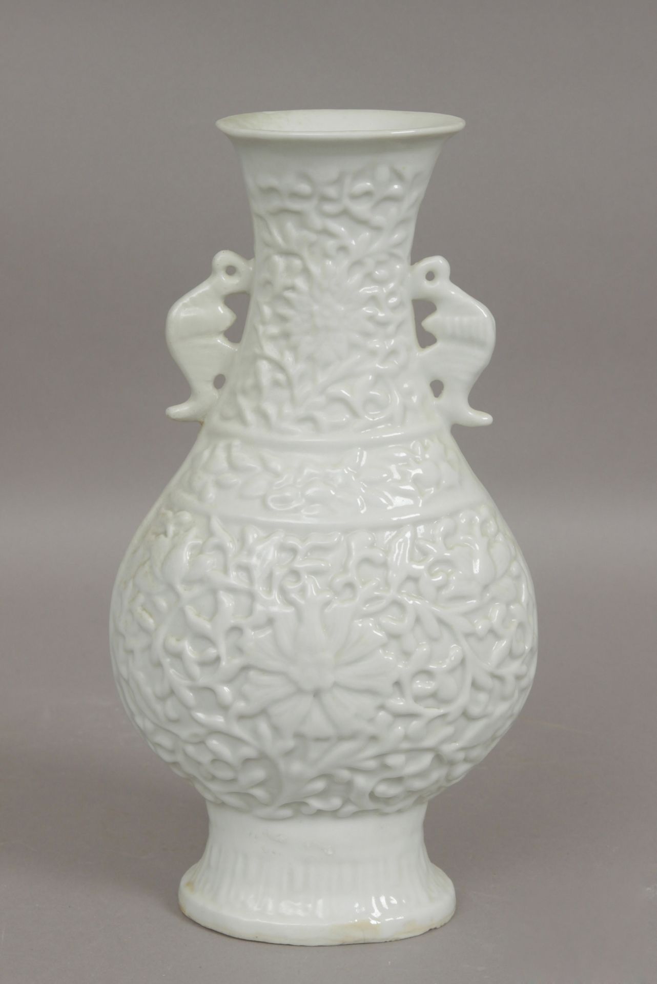 A 20th century Chinese vase in blanc de Chine porcelain