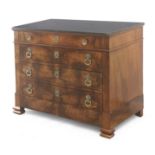 A Restoration period mahogany chest of drawers circa 1814-1830