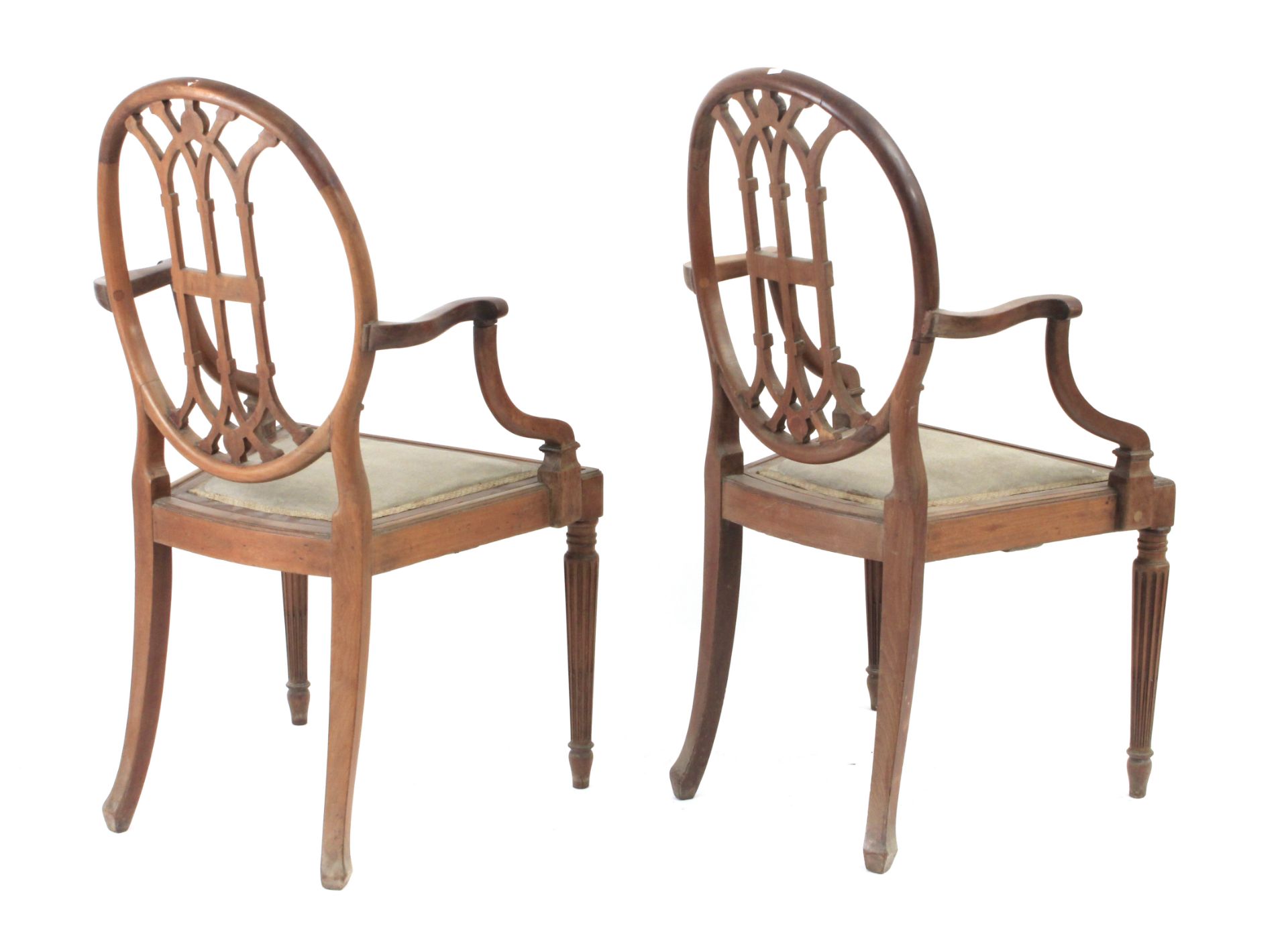 A pair of 19th century mahogany ship chairs - Bild 3 aus 5