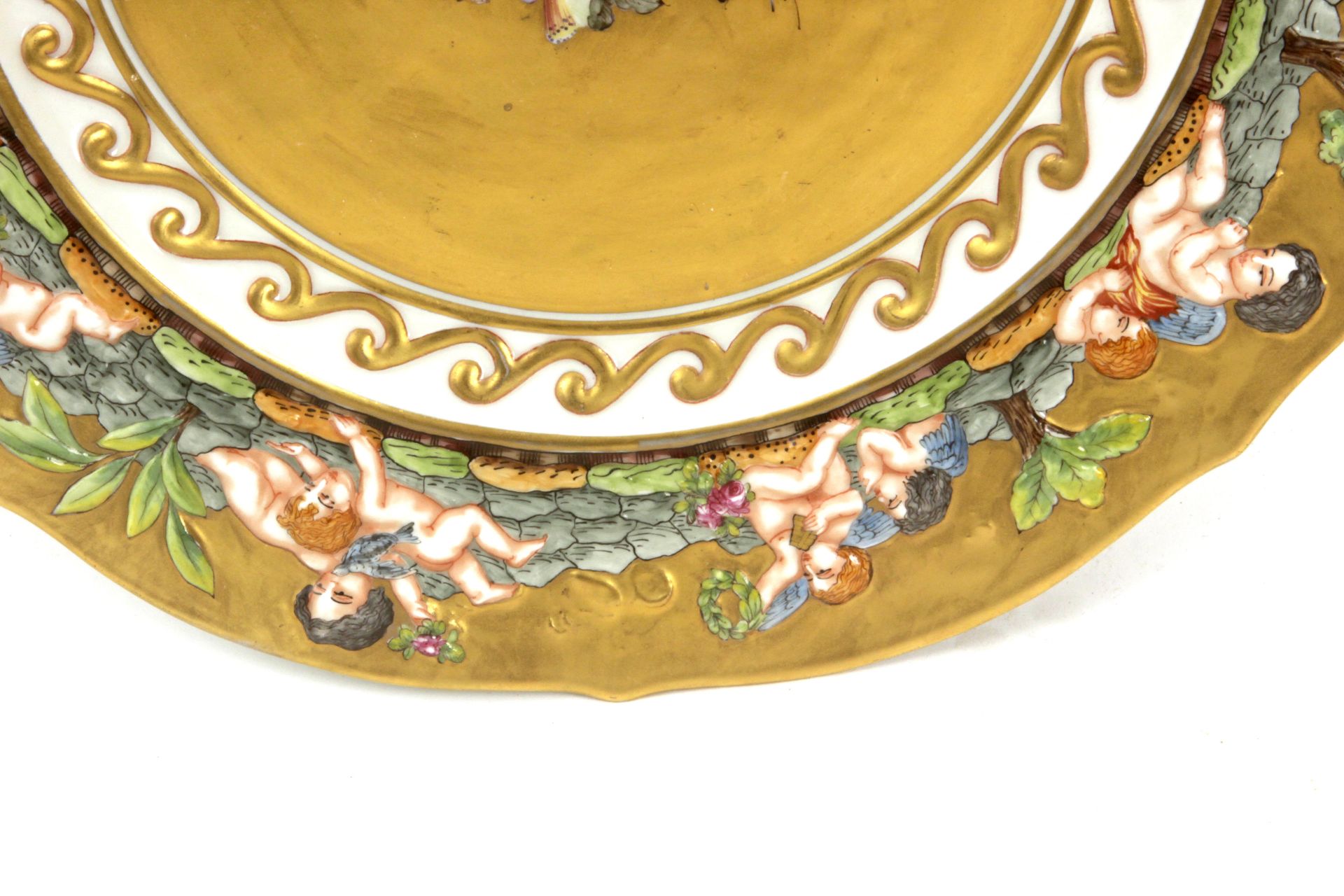 A pair of 20th century Italian dishes in Capodimonte porcelain - Bild 4 aus 9