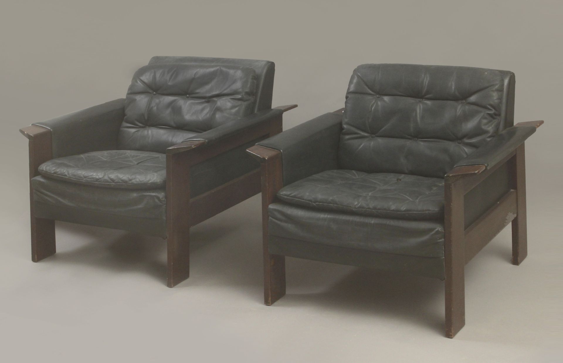 A pair of design armchairs circa 1970