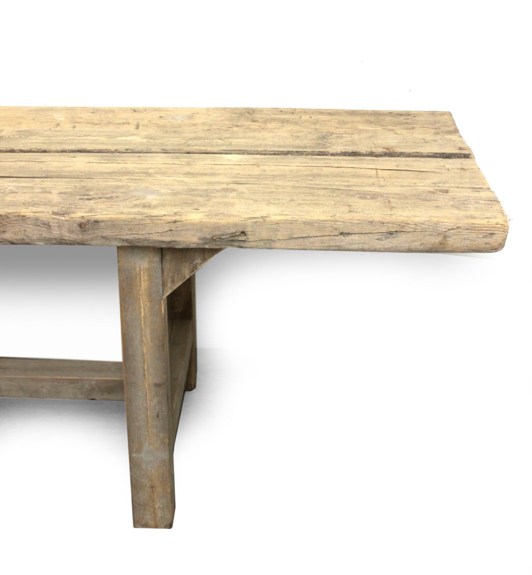 A rustic style pine dining table made with old boards - Bild 3 aus 4